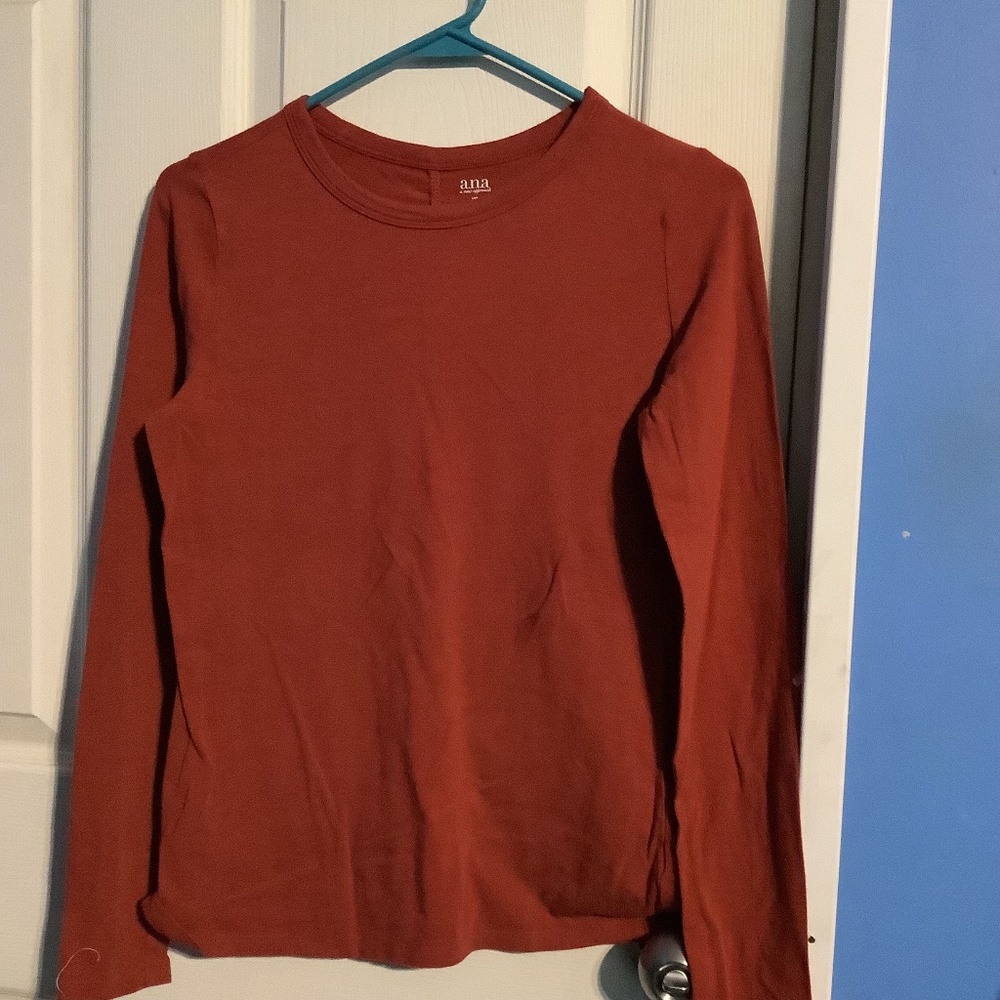 Women’s a.n.a a new approach Long sleeved burnt Orange Top Size XS